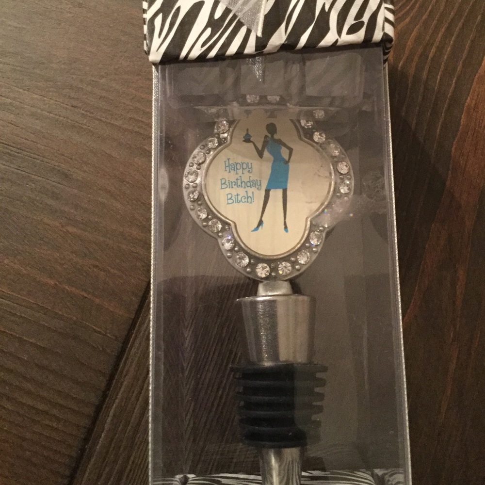 Wine Topper New in Box “Happy Birthday Bitch”